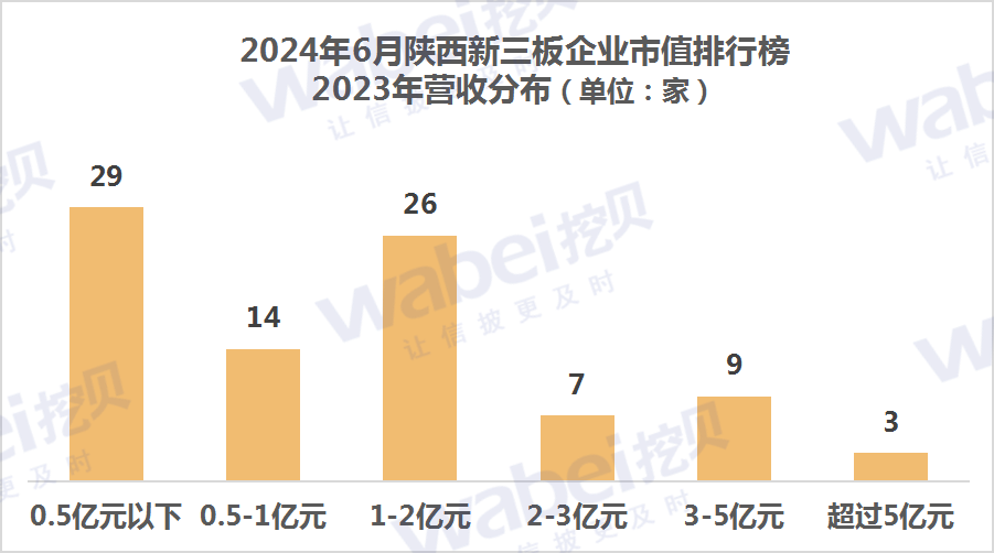 2024年6月陕西新三板企业市值排行榜：15家企业去年净利润超3000万元