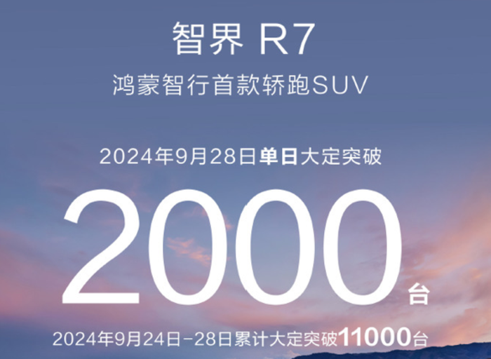 小米华为国庆卖车战报：鸿蒙智行大定近3万台，小米SU7锁单超6000台